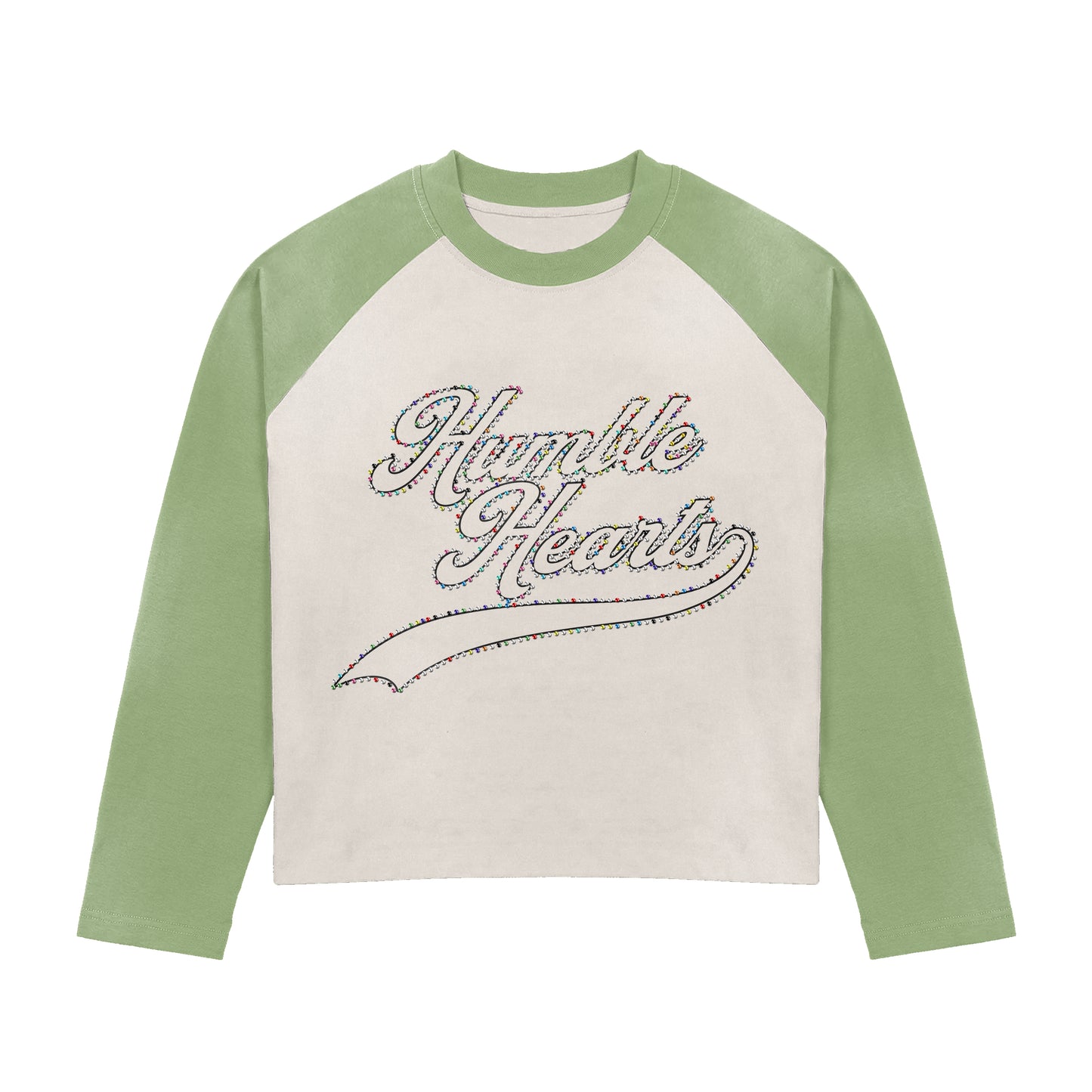 HEARTS RHINESTONE LS TEE